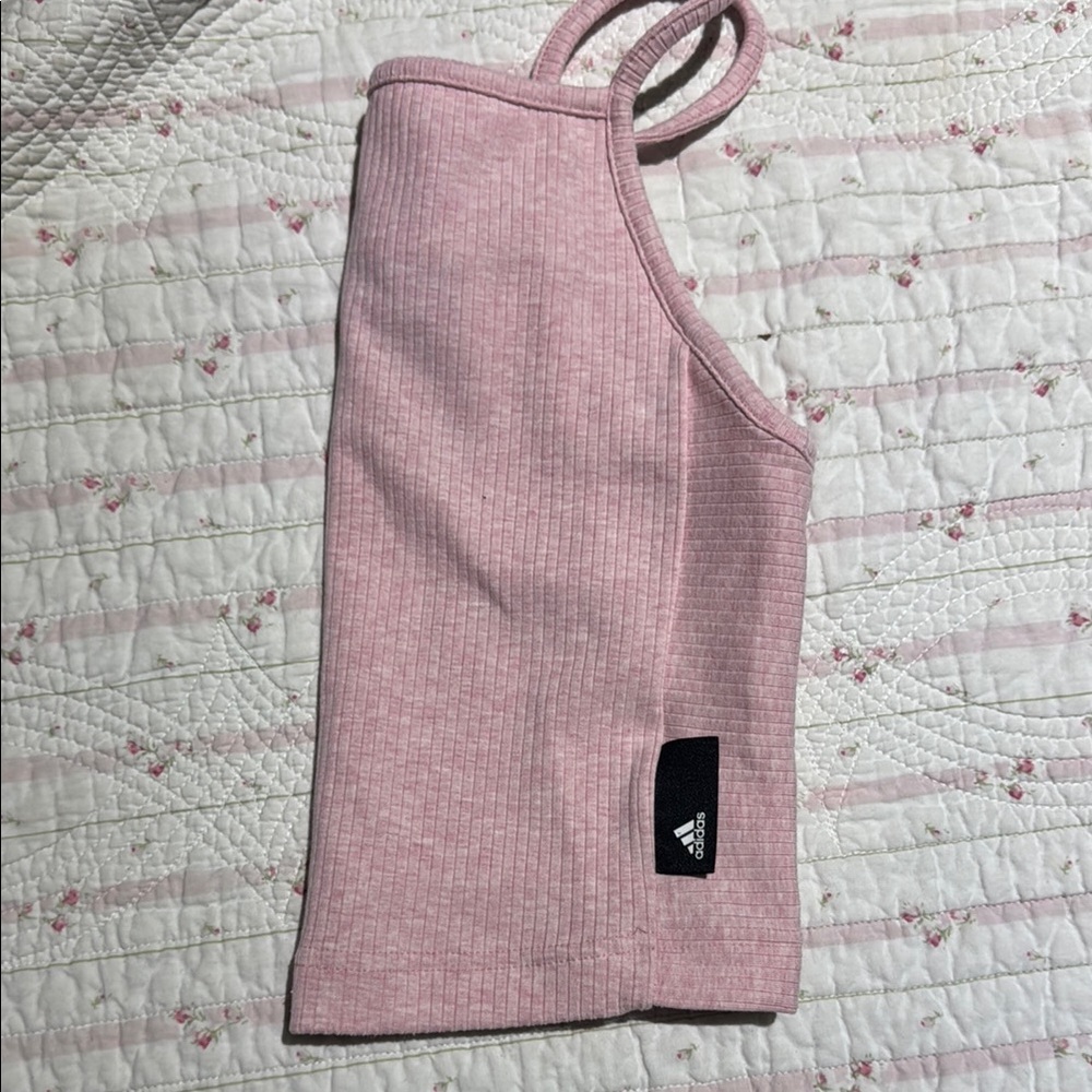 Adidas Pink Ribbed Tank Top - Picture 3 of 4